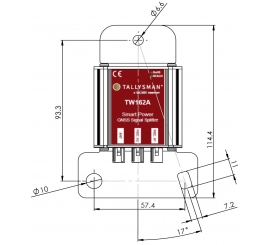 Calian TW162A Automotive-Grade 1-to-2 Port Smart Power GNSS Signal Splitter