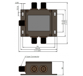 Calian TW164 1-to-4 Port Smart Power GNSS Signal Splitter