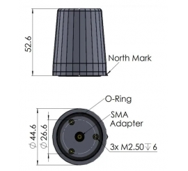 Calian HC977SXF Multi-Constellation Triple-Band Helical Antenna + L-Band