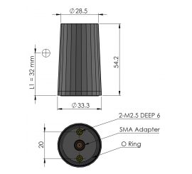 Calian HC600 Passive Iridium Helical Antenna