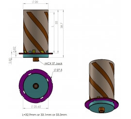 Calian HC600E Embedded Iridium Helical Antenna