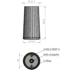 Calian HC871 Dual-Band Helical Antenna