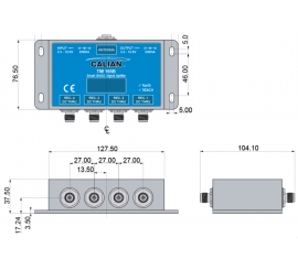 Calian TW165B - Professional-Grade Full GNSS Band Signal Splitter