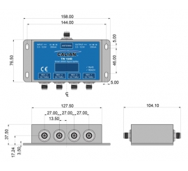 Calian TW164B full GNSS band signal splitter