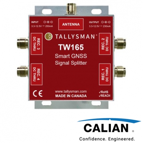 Calian TW165 1-to-4 Port Smart Power GNSS Signal Splitter