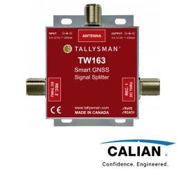 Calian TW163 1-to-2 Port Smart Power GNSS Signal Splitter (10 dB gain)