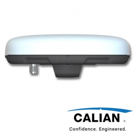 Calian AC4990PXF full-band GNSS antenna with rugged housing and quad-feed Accutenna® 4 technology for precision applications