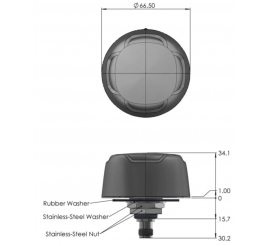 Calian HC3990XF GNSS full-band helical antenna with extended filtering for precision positioning applications.