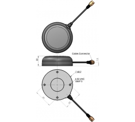 Calian TW7929 Compact high‑precision triple‑band GNSS antenna with IP67 magnetic mount for multi‑constellation positioning.